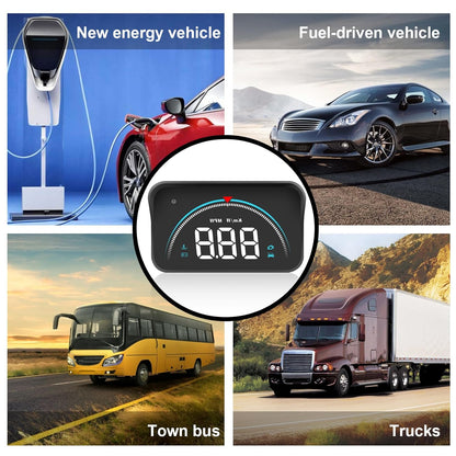 Auto Speed Display Projector with 16 Available Display Modes, Alarm Functions, and a Colorful HD LED Screen