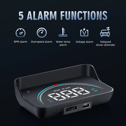 Auto Speed Display Projector with 16 Available Display Modes, Alarm Functions, and a Colorful HD LED Screen