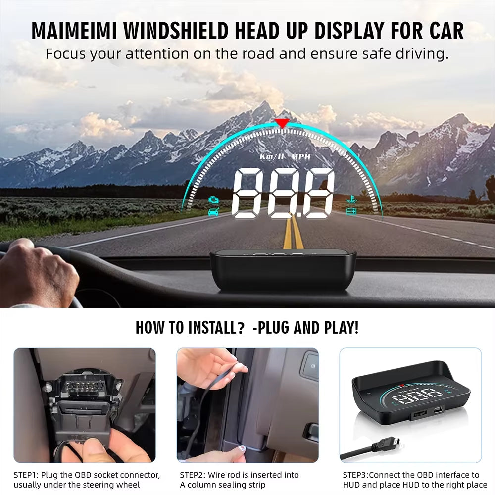 Auto Speed Display Projector with 16 Available Display Modes, Alarm Functions, and a Colorful HD LED Screen