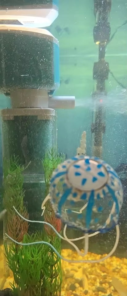 Automatic Aquarium Filter System with 360° Adjustable Bubbles, Flow Control, Waste Suction.