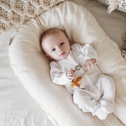 Baby Lounger for Co-Sleeping – Cushioned Nest Sleep Pillow for 0-3 Years Old