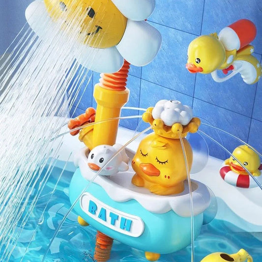 Baby Bath Toy - Cute Duck-Shaped with Flower Shower, Non-Toxic ABS Material, Water-Comfort Training, Safe for Ages 3+