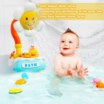 Baby Bath Toy - Cute Duck-Shaped with Flower Shower, Non-Toxic ABS Material, Water-Comfort Training, Safe for Ages 3+