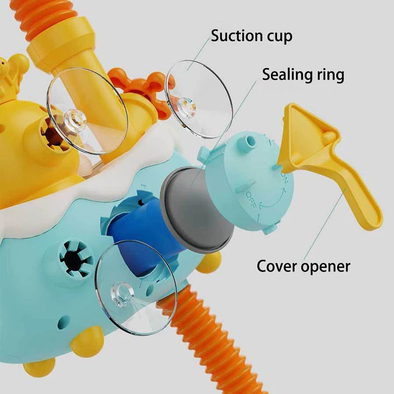 Baby Bath Toy - Cute Duck-Shaped with Flower Shower, Non-Toxic ABS Material, Water-Comfort Training, Safe for Ages 3+