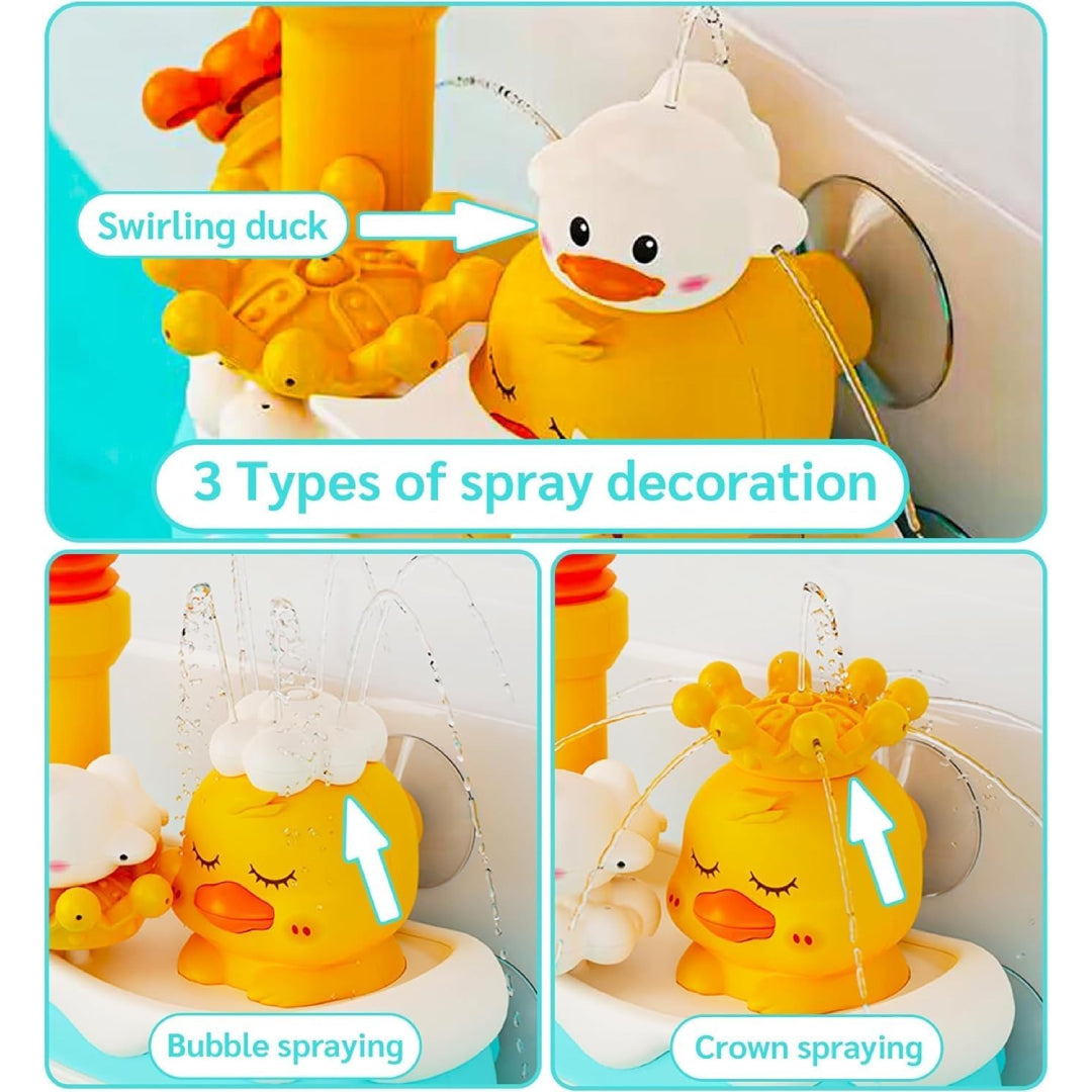 Baby Bath Toy - Cute Duck-Shaped with Flower Shower, Non-Toxic ABS Material, Water-Comfort Training, Safe for Ages 3+