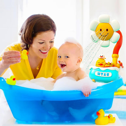 Baby Bath Toy - Cute Duck-Shaped with Flower Shower, Non-Toxic ABS Material, Water-Comfort Training, Safe for Ages 3+