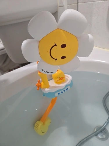 Baby Bath Toy - Cute Duck-Shaped with Flower Shower, Non-Toxic ABS Material, Water-Comfort Training, Safe for Ages 3+