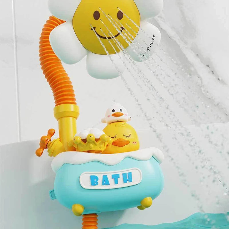 Baby Bath Toy - Cute Duck-Shaped with Flower Shower, Non-Toxic ABS Material, Water-Comfort Training, Safe for Ages 3+