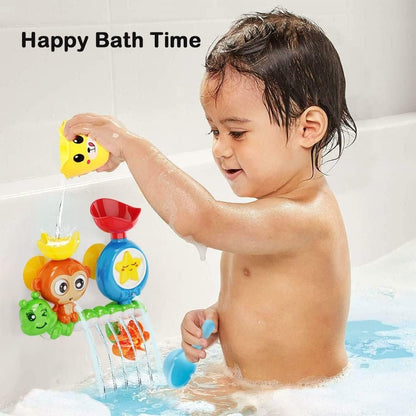 Baby Bath Toy Monkey & Caterpillar with Suction Cups, Safe for Ages 1+
