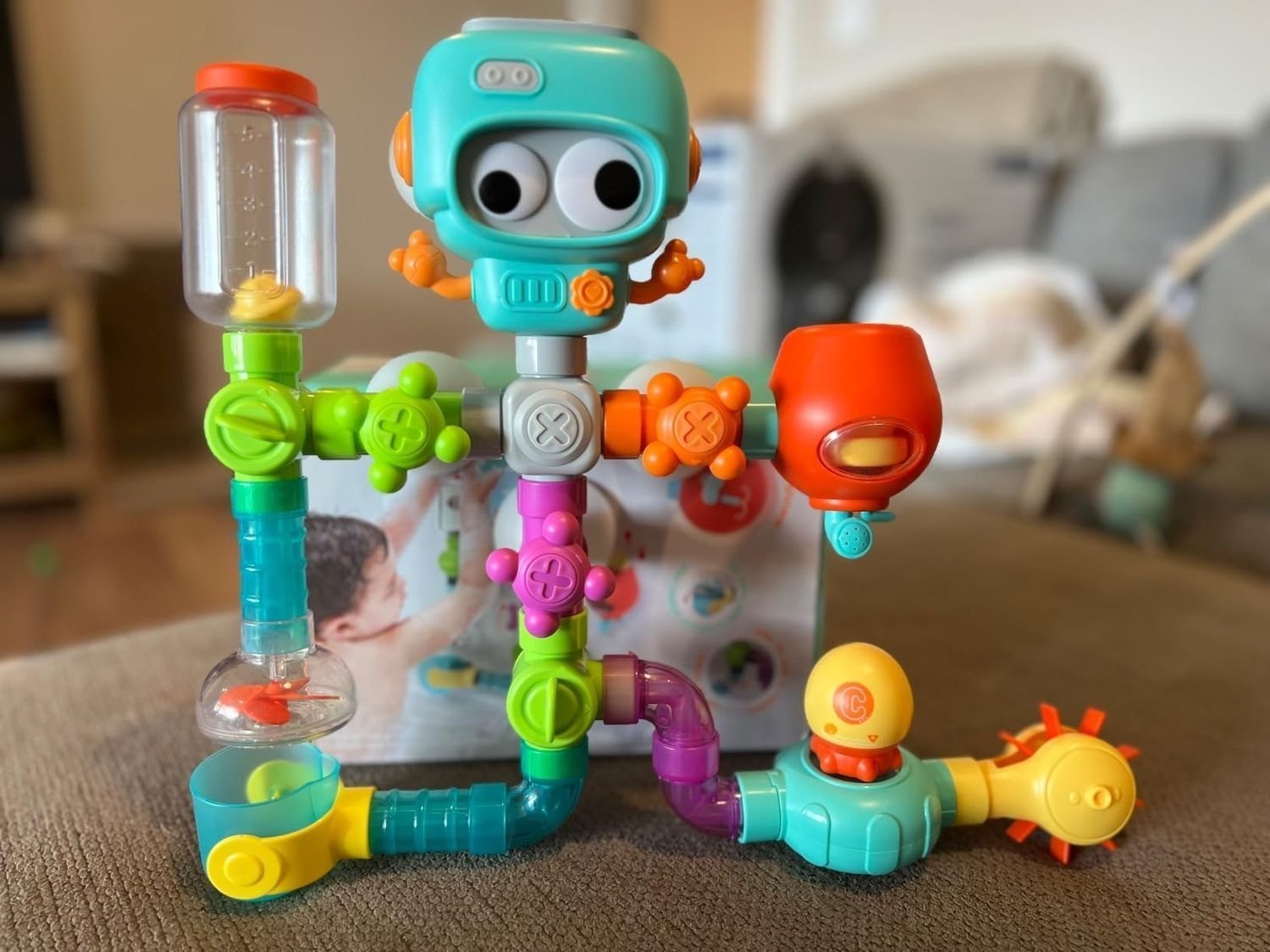Baby Bath Toy – Water Pipe Assembly Set with Suction Cups, Safe for Ages 3+