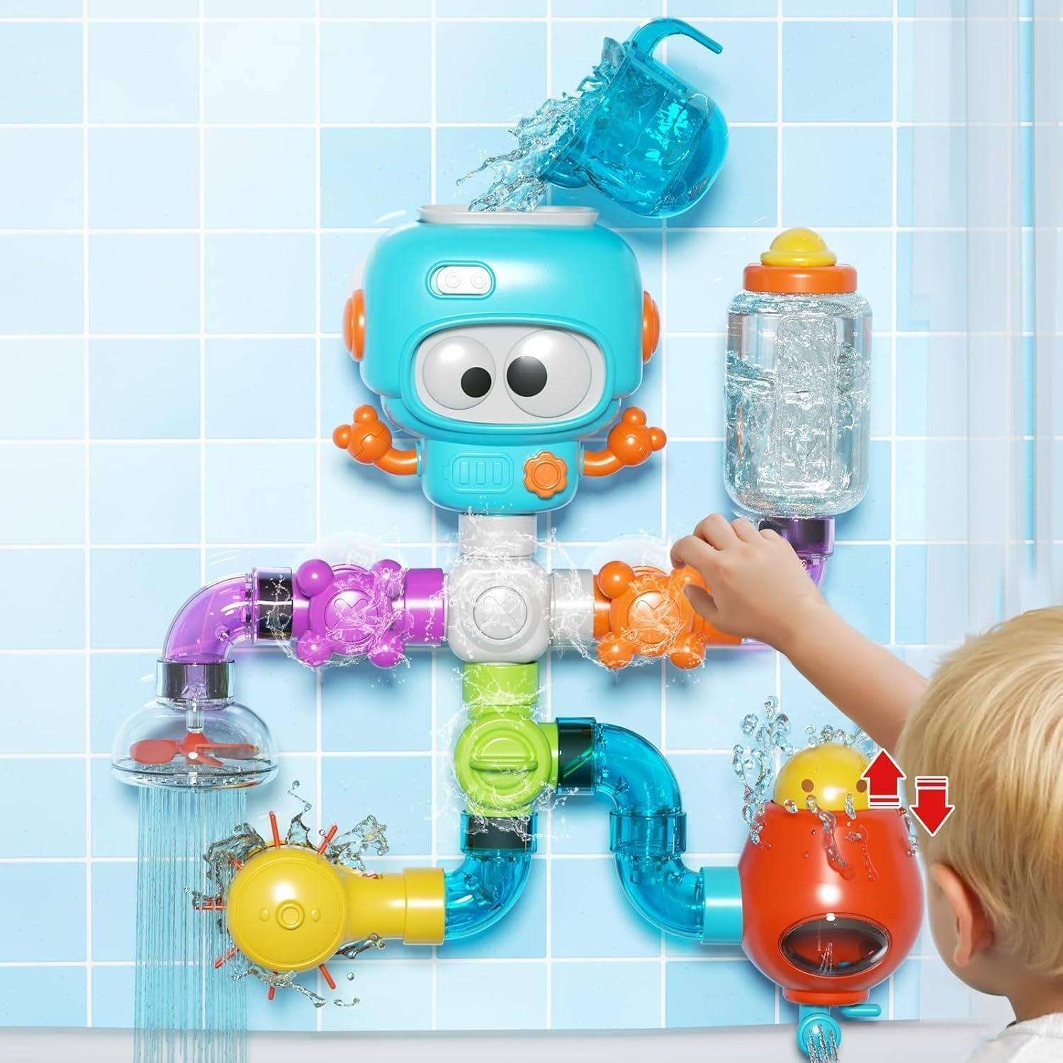 Baby Bath Toy – Water Pipe Assembly Set with Suction Cups, Safe for Ages 3+
