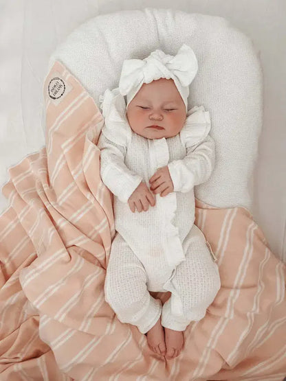 Baby Clothes New Born Baby Clothing Solid Color Flying Sleeve Ruffled Zipper Romper