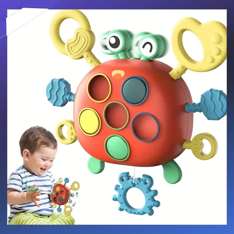 Baby Crab Toy with Teether, Fun Music & Sounds, Early Educational, Safe for Ages 6 month+