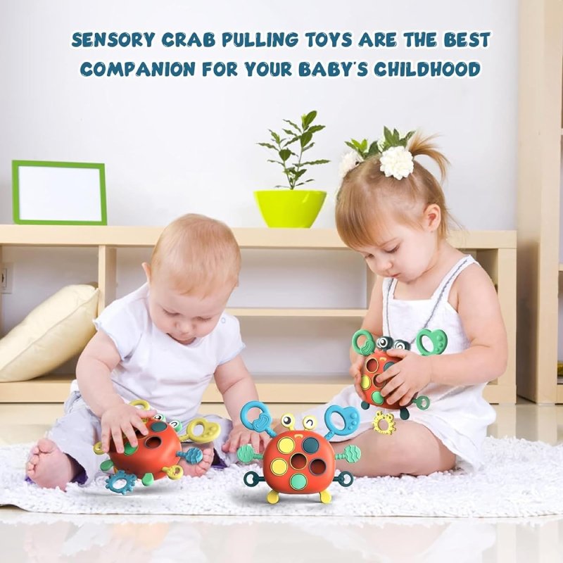Baby Crab Toy with Teether, Fun Music & Sounds, Early Educational, Safe for Ages 6 month+