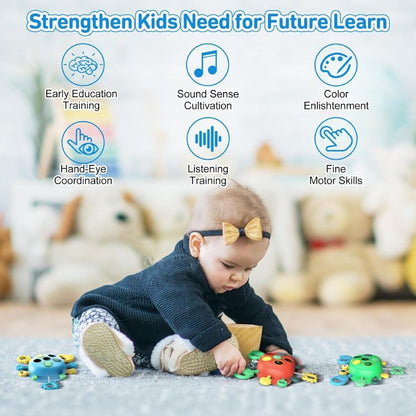 Baby Crab Toy with Teether, Fun Music & Sounds, Early Educational, Safe for Ages 6 month+