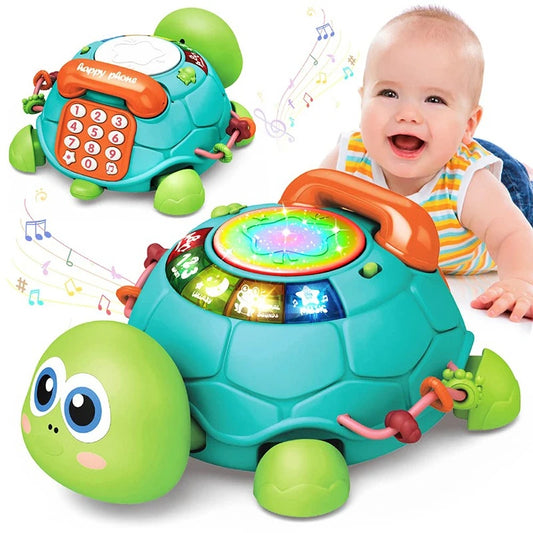 Baby Musical Turtle Toy with Light & Sound, Safe for Ages 6 Months +