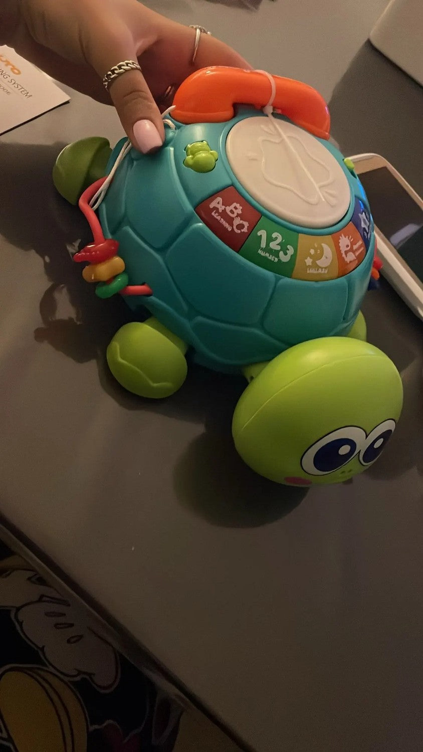 Baby Musical Turtle Toy with Light & Sound, Safe for Ages 6 Months +