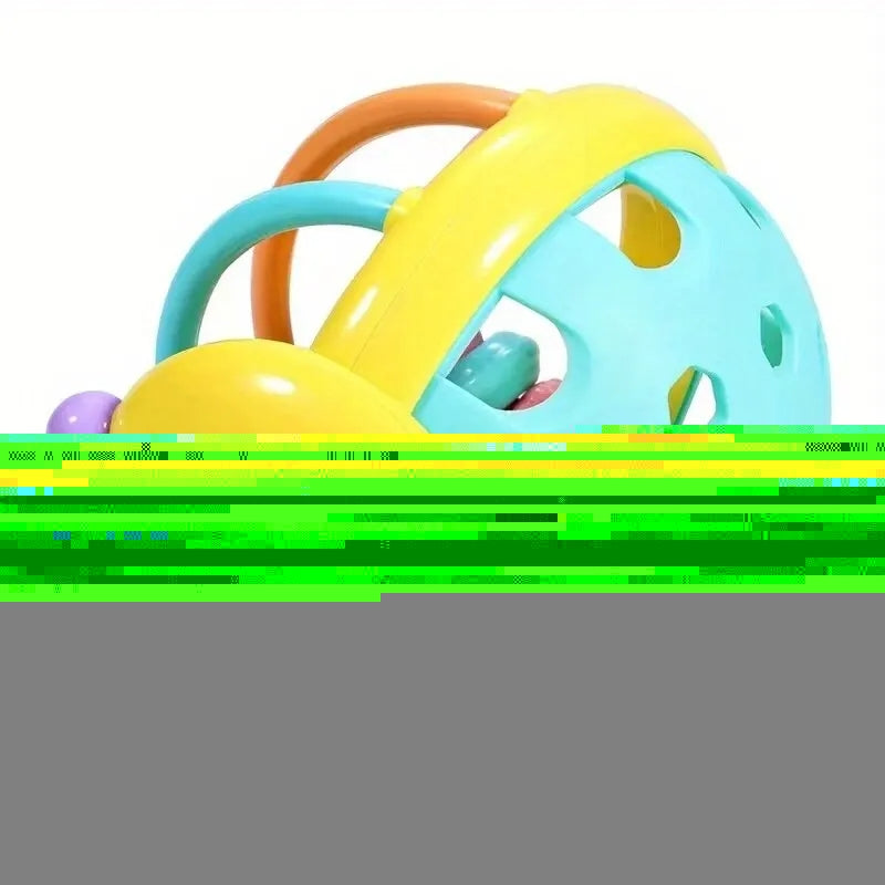 Baby Sensory Rattle Ball with Built-in Bell, Easy to Grip, Unisex Design, Safe for Age 1+