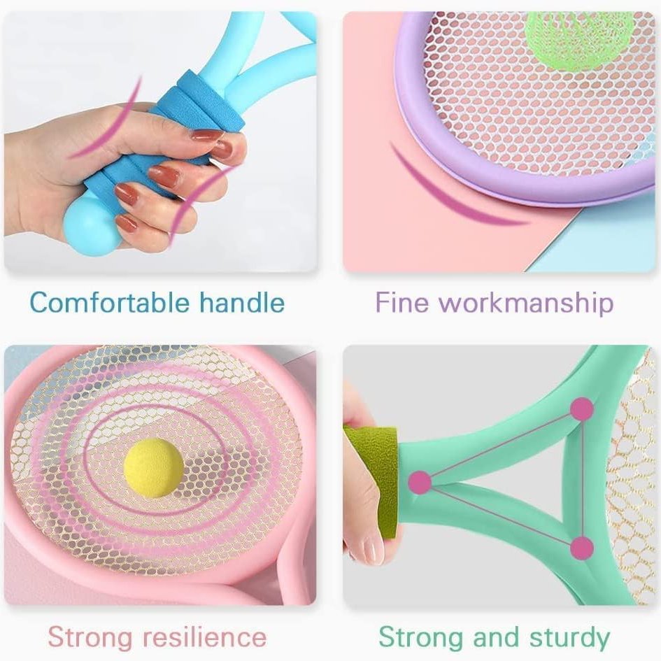 Badminton and Tennis Playing Set for Kids With High Quality Plastic, Safe for 3+