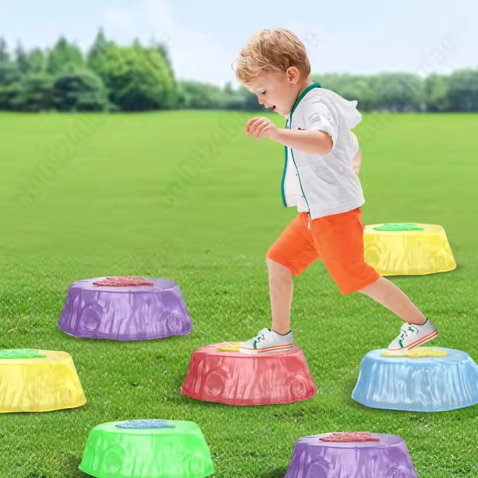 Balance Training Toy with LED Stepping Stones, Non-Slip, Durable, Indoor Outdoor Use, Safe for Ages 3+