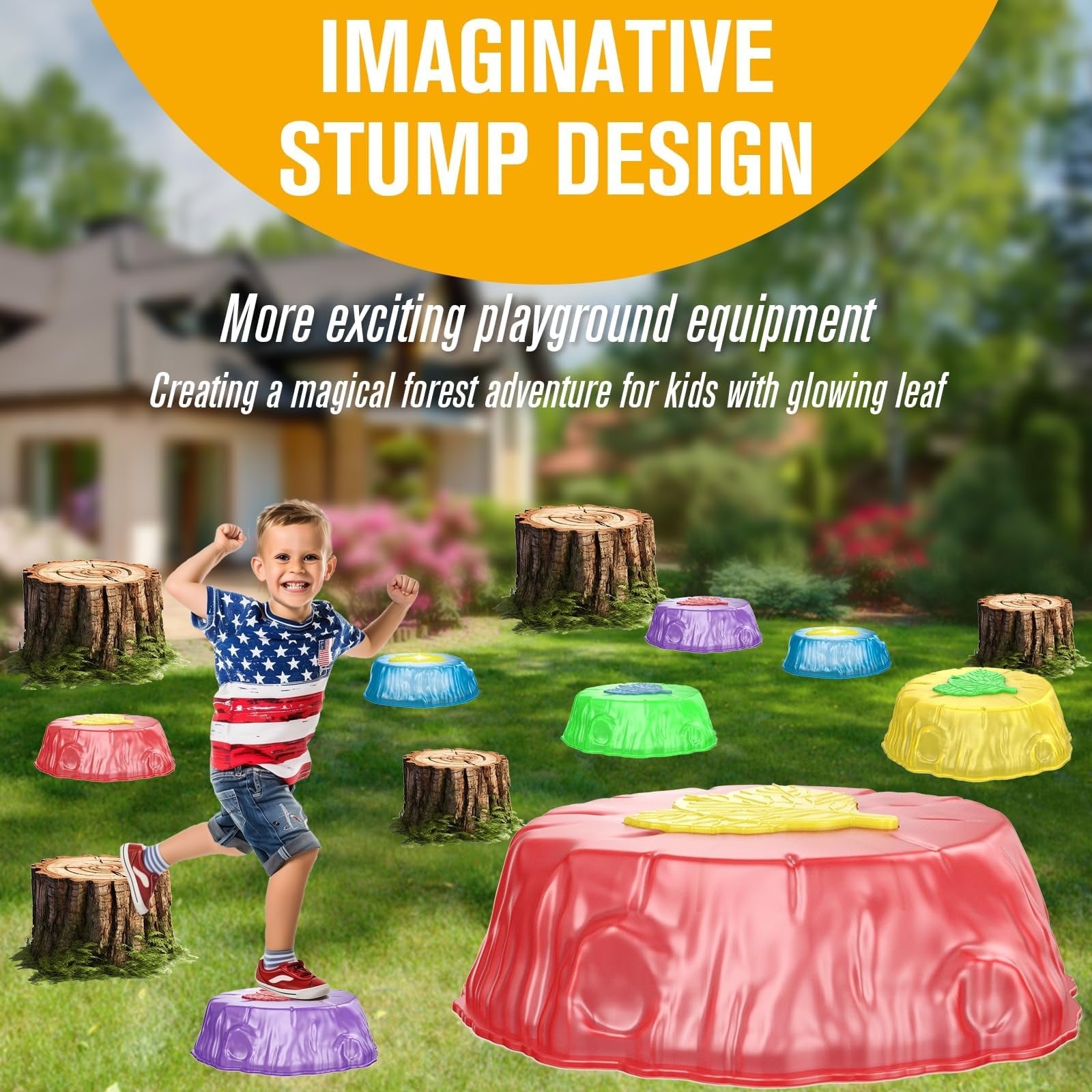 Balance Training Toy with LED Stepping Stones, Non-Slip, Durable, Indoor Outdoor Use, Safe for Ages 3+