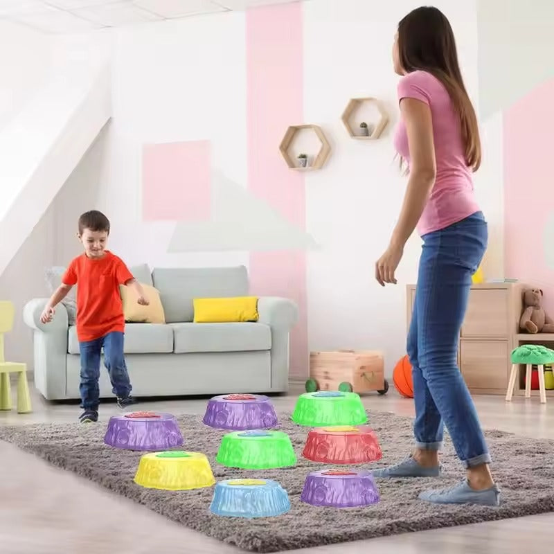 Balance Training Toy with LED Stepping Stones, Non-Slip, Durable, Indoor Outdoor Use, Safe for Ages 3+