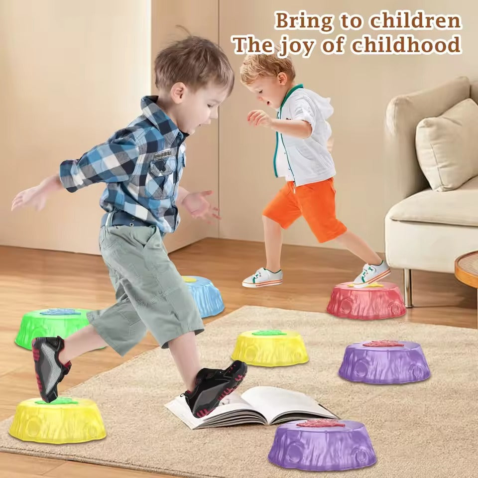 Balance Training Toy with LED Stepping Stones, Non-Slip, Durable, Indoor Outdoor Use, Safe for Ages 3+