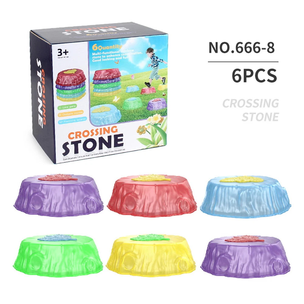 Balance Training Toy with LED Stepping Stones, Non-Slip, Durable, Indoor Outdoor Use, Safe for Ages 3+