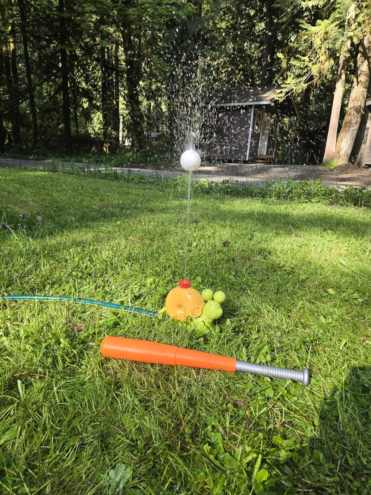 Baseball Sprinkler Toy with Snail Design, Rotating Water Mechanism, Promotes Physical Activity, Safe for Ages 3+