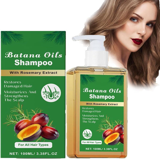 Batana Oil Shampoo with Rosemary Extract, Restores Damaged Hair, Promotes Healthy Hair Growth