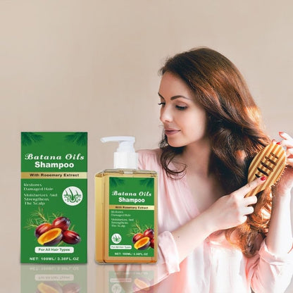 Batana Oil Shampoo with Rosemary Extract, Restores Damaged Hair, Promotes Healthy Hair Growth