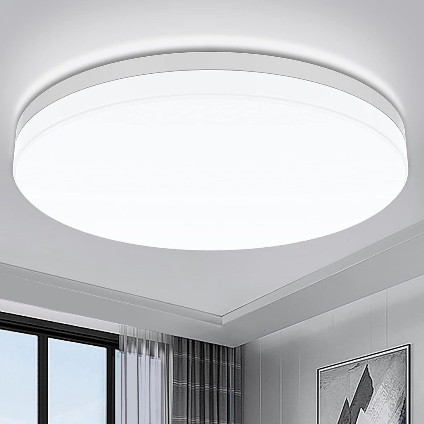 Bathroom LED Ceiling Light, 15W 1500lm, IP54 Waterproof, Ultra-Thin Design, Energy-Saving