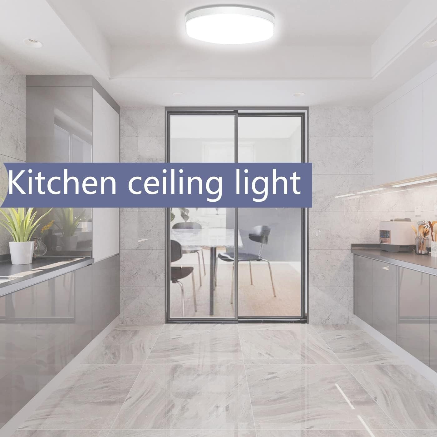 Bathroom LED Ceiling Light, 15W 1500lm, IP54 Waterproof, Ultra-Thin Design, Energy-Saving