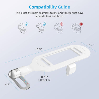Bathroom Non Electric Dual Nozzle Bidet Toilet Washer Bidet Hygienic Self Washing Bidet