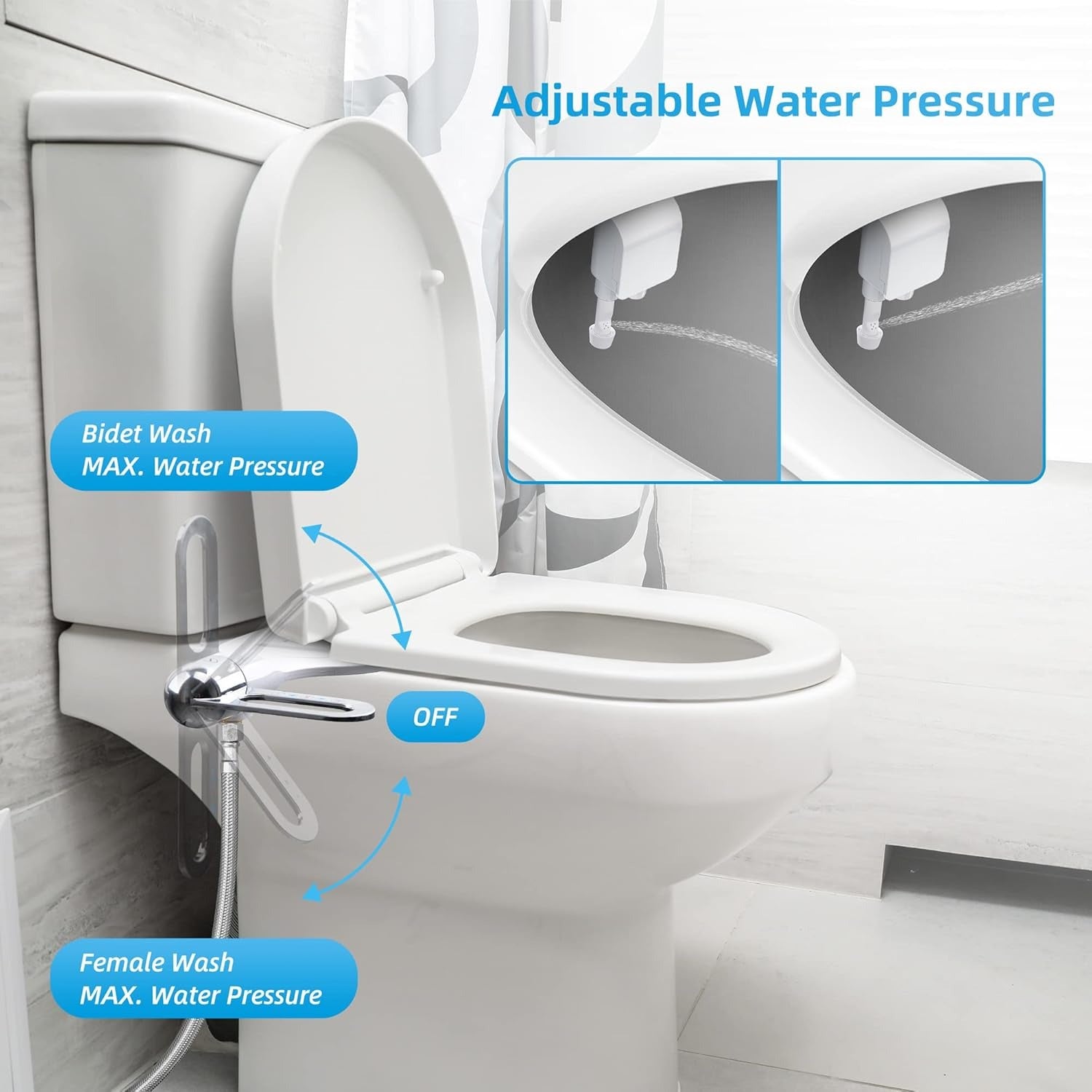 Bathroom Non Electric Dual Nozzle Bidet Toilet Washer Bidet Hygienic Self Washing Bidet