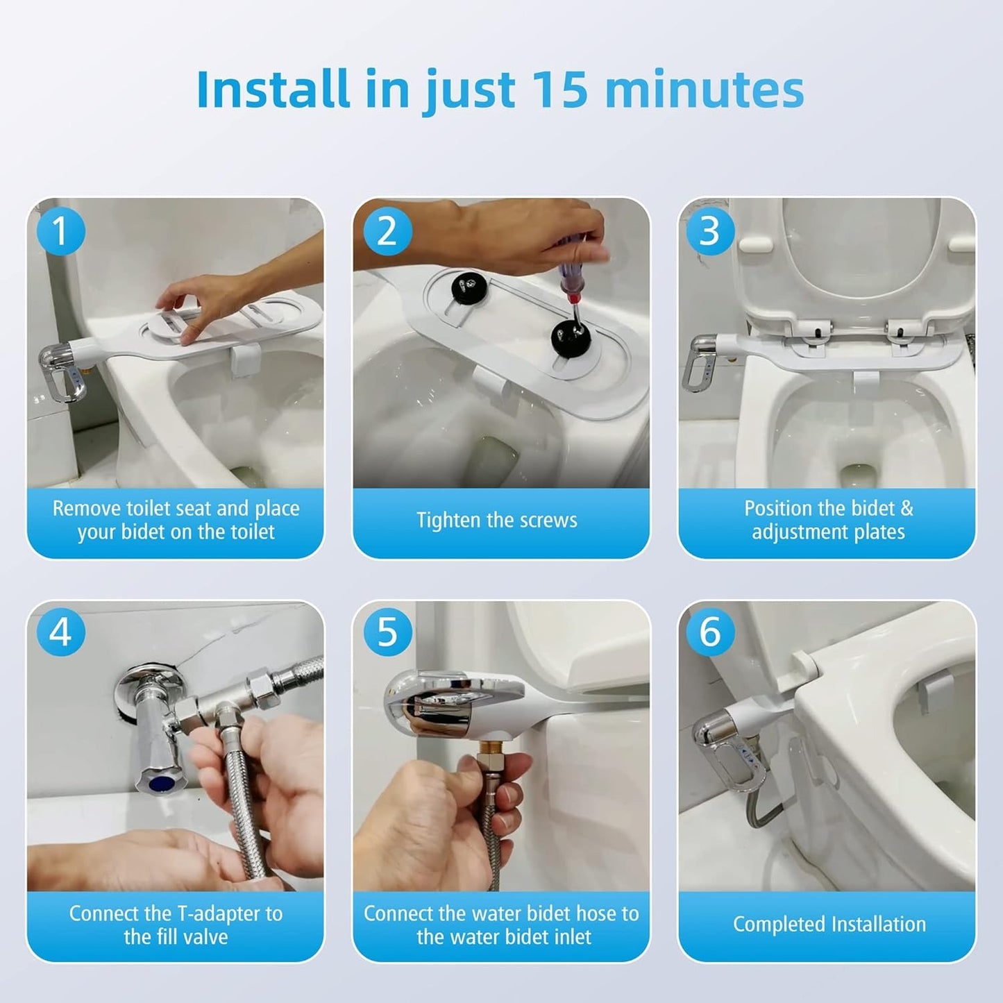 Bathroom Non Electric Dual Nozzle Bidet Toilet Washer Bidet Hygienic Self Washing Bidet