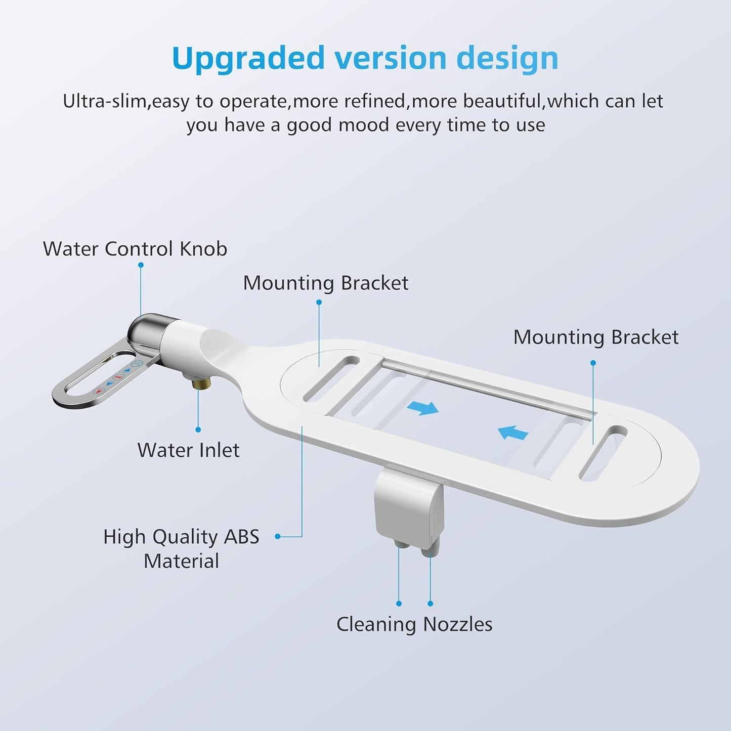 Bathroom Non Electric Dual Nozzle Bidet Toilet Washer Bidet Hygienic Self Washing Bidet