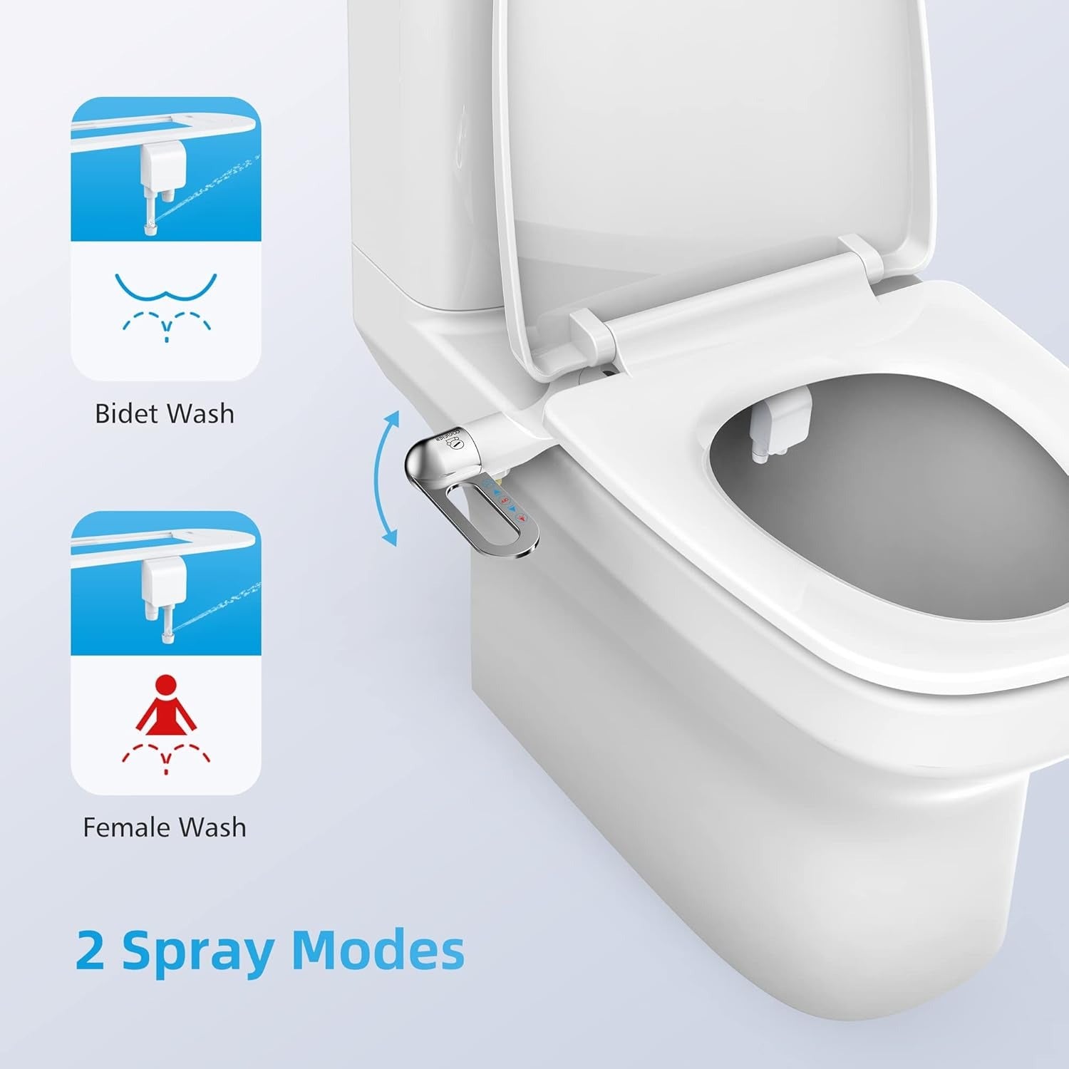 Bathroom Non Electric Dual Nozzle Bidet Toilet Washer Bidet Hygienic Self Washing Bidet