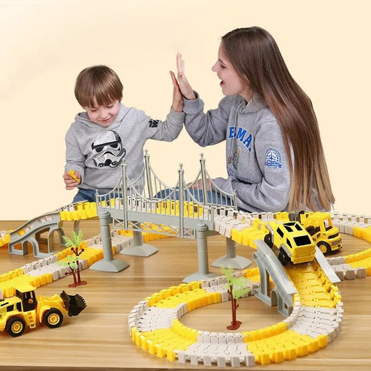Battery-Powered Electric Race Car Track, Safe for Ages 3+, Easy to Assemble