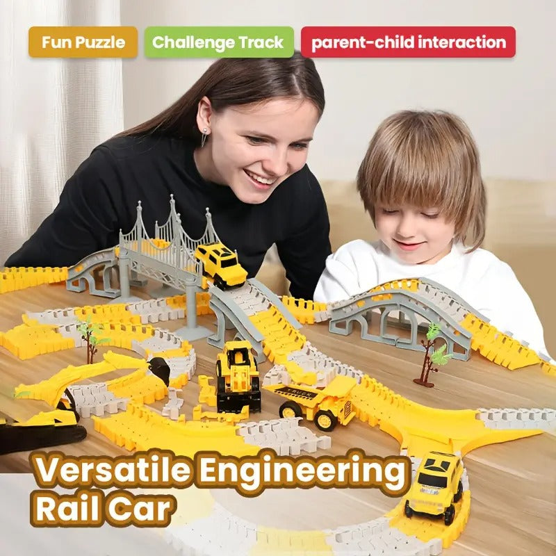 Battery-Powered Electric Race Car Track, Safe for Ages 3+, Easy to Assemble