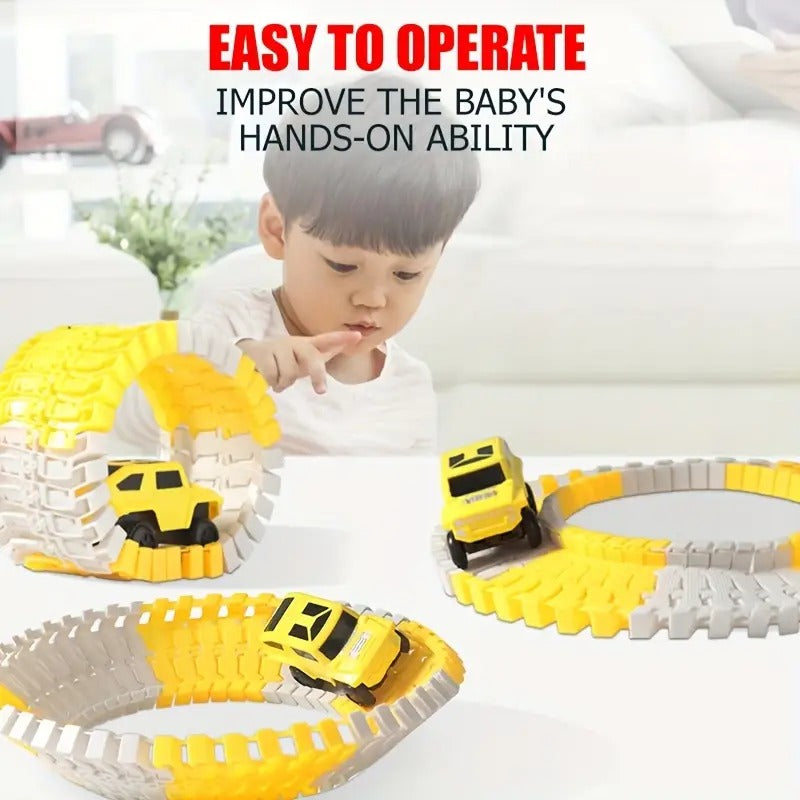 Battery-Powered Electric Race Car Track, Safe for Ages 3+, Easy to Assemble
