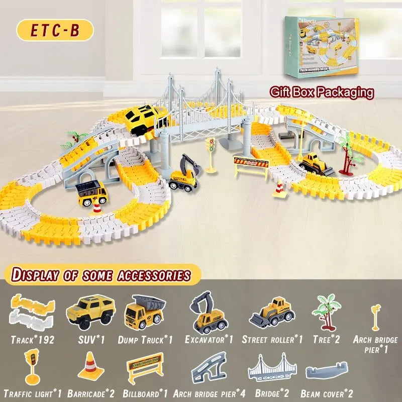 Battery-Powered Electric Race Car Track, Safe for Ages 3+, Easy to Assemble