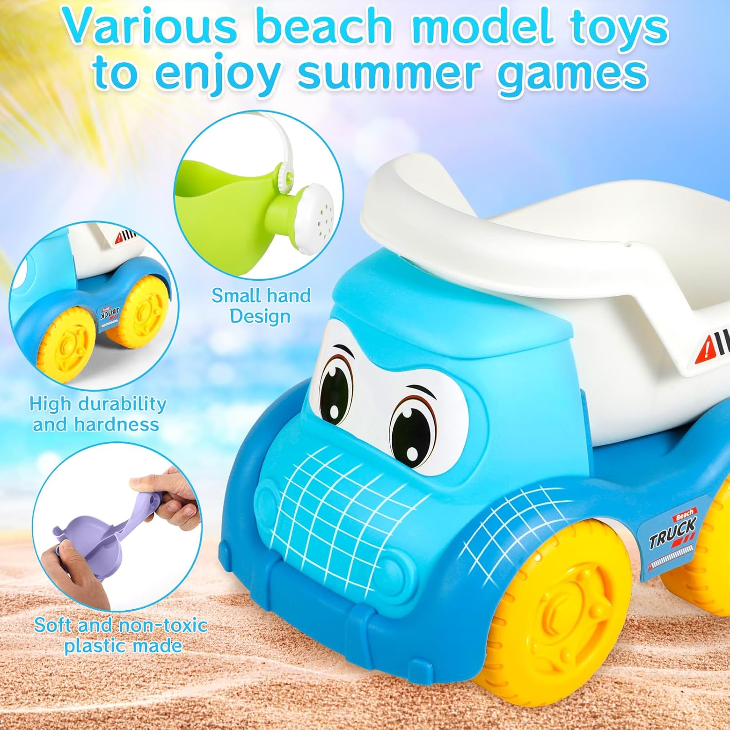 Beach Toys Great with Outdoor Play Sand Tools Bath Toys Kids Wheelbarrow Garden Toy Gift for Summer