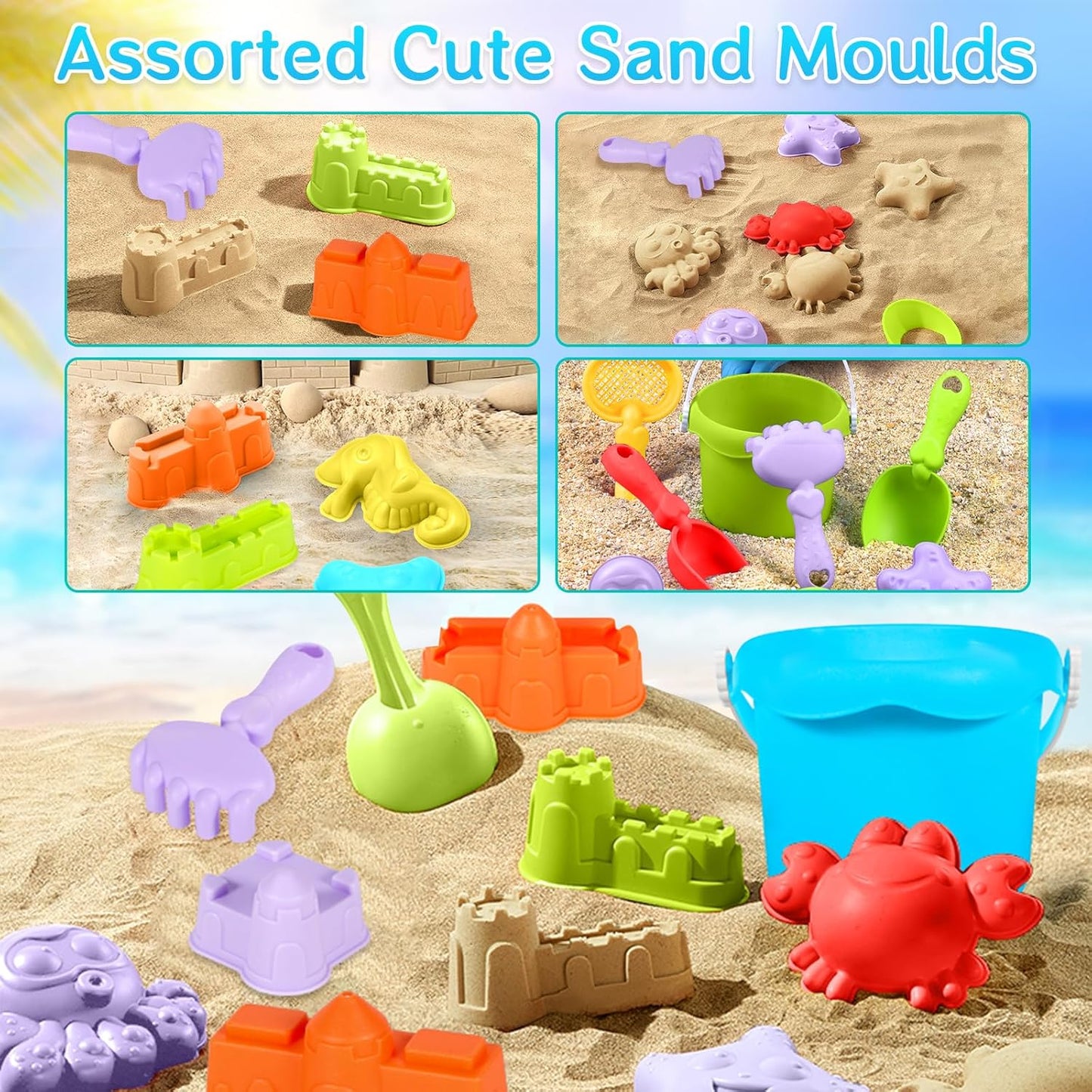 Beach Toys Great with Outdoor Play Sand Tools Bath Toys Kids Wheelbarrow Garden Toy Gift for Summer