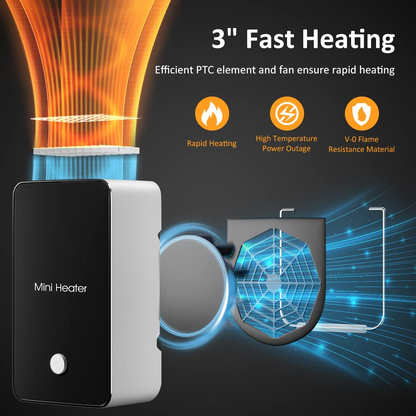 Best Portable Electric Mini Heater – Small Space Heater with Adjustable Stand