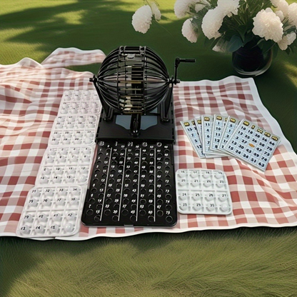 Bingo Lottery Machine Game Set, Classic Cage with Balls & Tray, Safe for Ages 3+