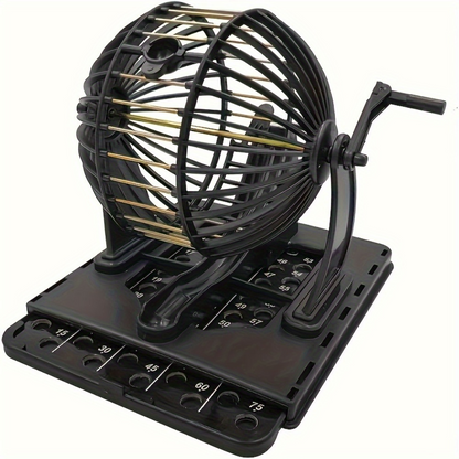 Bingo Lottery Machine Game Set, Classic Cage with Balls & Tray, Safe for Ages 3+