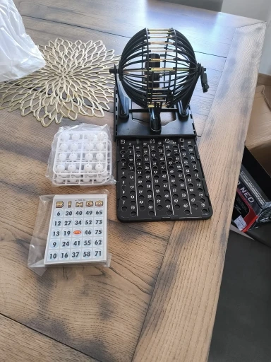 Bingo Lottery Machine Game Set, Classic Cage with Balls & Tray, Safe for Ages 3+