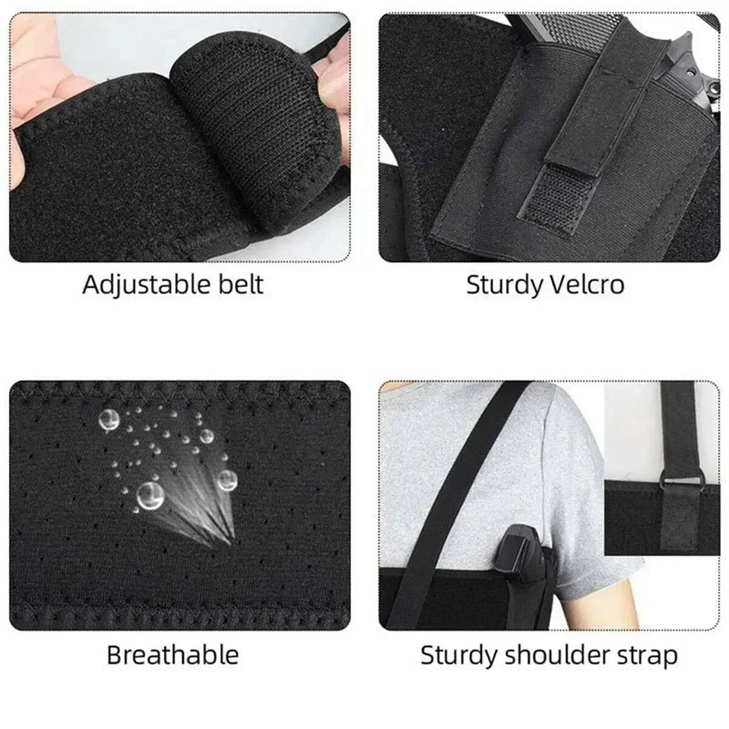 Breathable Underarm Gun Holster for Concealed Carry - Ambidextrous Design