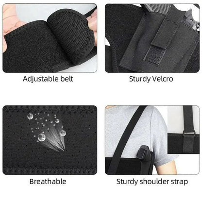 Breathable Underarm Gun Holster for Concealed Carry - Ambidextrous Design